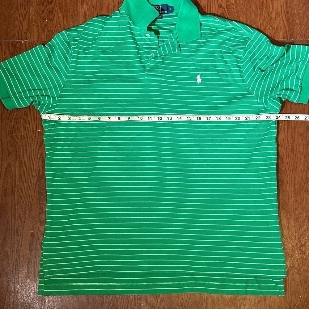 Polo By Ralph Lauren Striped Short Sleeve Polo Top Size Large Men